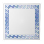 Griechisches Schlüsselkonzept Fliese<br><div class="desc">Griechisches Schlüsselmuster Blau.</div>