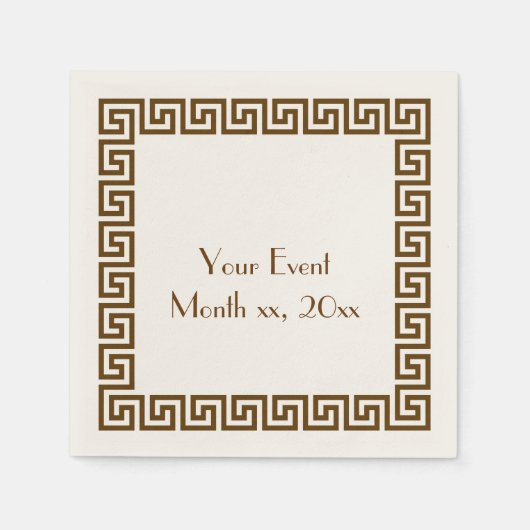 Griechisches Schlüsselkonzept Serviette (Vorderseite)