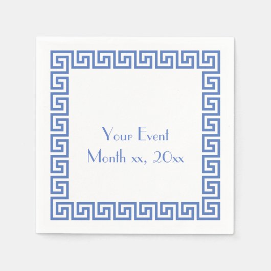 Griechisches Schlüsselkonzept Serviette (Vorderseite)