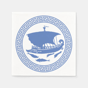 Griechisches Schlüsselkonzept Serviette