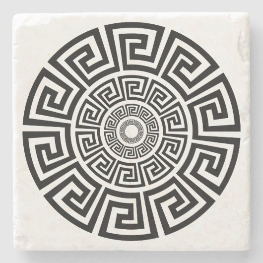 Griechisches Schlüsselkonzept Steinuntersetzer (Vorderseite)