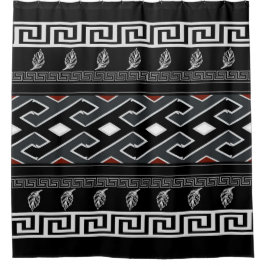 Griechisches Schlüsselmotiv Duschvorhang