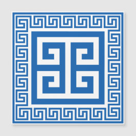 Griechisches Schlüsselmuster Blau-Weiß-Magnetkarte Magnetkarte