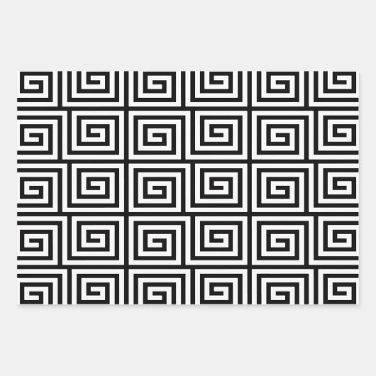 Griechisches Schlüsselmuster Geschenkpapier Set (Vorderseite 3)