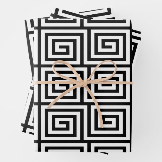 Griechisches Schlüsselmuster Geschenkpapier Set (Beispiel)