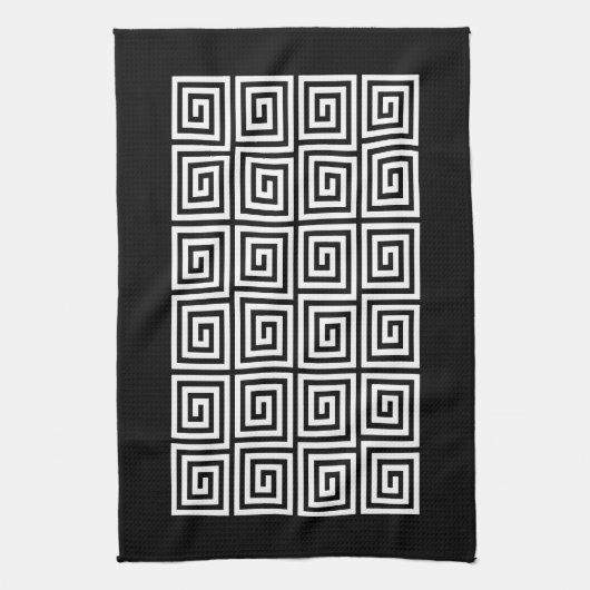 Griechisches Schlüsselmuster Geschirrtuch (Vertikal)