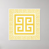 Griechisches Schlüsselmuster Goldene Designkanvas Leinwanddruck (Vorderseite)