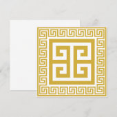 Griechisches Schlüsselmuster Goldene Designkarte (Vorne/Hinten)