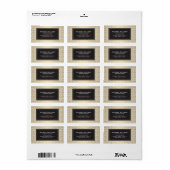 Griechisches Schlüsselmuster in Imitaten - Gold/We Adressaufkleber (Vorne)