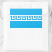 Griechisches Schlüsselmuster rechteckige Aufkleber (Tasche)