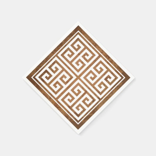 Griechisches Schlüsselmuster Serviette (Ecke)