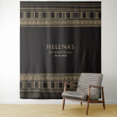 Griechisches Schlüsselmuster und KUSTOM-FARBEN Wandteppich (Beispiel)