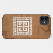 Griechisches Schlüsselmuster Weißes Design iPhone/ Case-Mate iPhone Hülle (Rückseite (Horizontal))