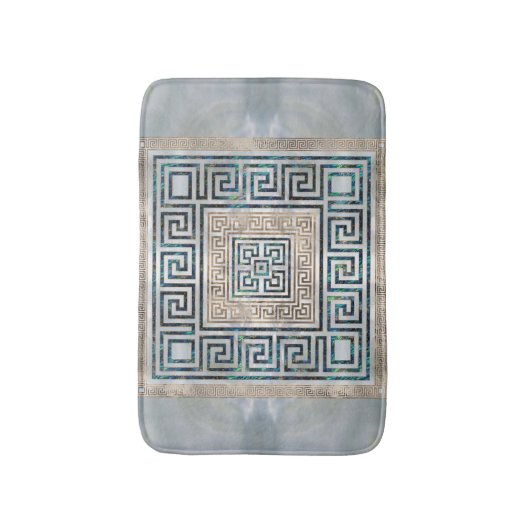 Griechisches Schlüsselschmuck - Abalone und Goldma Badematte (Vorderseite Vertikal)