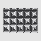 Griechisches Schlüsselschwarzweiss-muster Seidenpapier (Vorderseite)