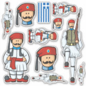 Griechisches Set Tsolias Sticker (Vorderseite)