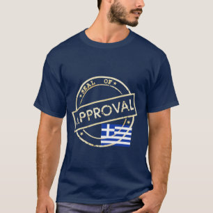 Griechisches Siegel des T - Shirt der Genehmigung