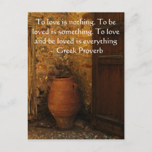 Griechisches Sprichwort über Liebe Postkarte