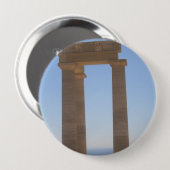 Griechisches Tempel-Runde-Abzeichen Button (Vorne & Hinten)