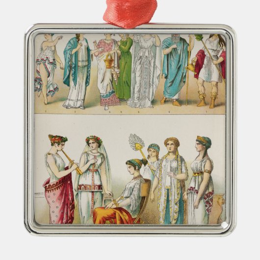 Griechisches Theaterkleid Ornament Aus Metall (Vorne)