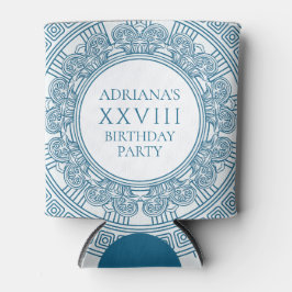 Griechisches Toga-Party mit blauen Mustern Dosenkühler