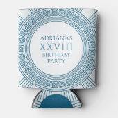 Griechisches Toga-Party mit blauen Mustern Dosenkühler (Vorderseite)