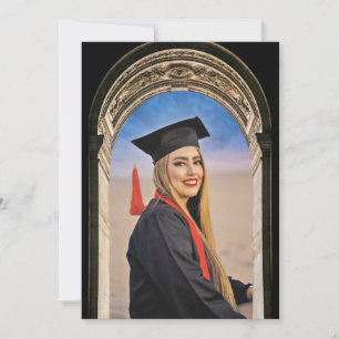 Griechisches Tor Design mit Foto-Grad-Ankündigung Ankündigung