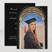 Griechisches Tor Design mit Foto-Grad-Ankündigung Ankündigung (Vorne/Hinten)