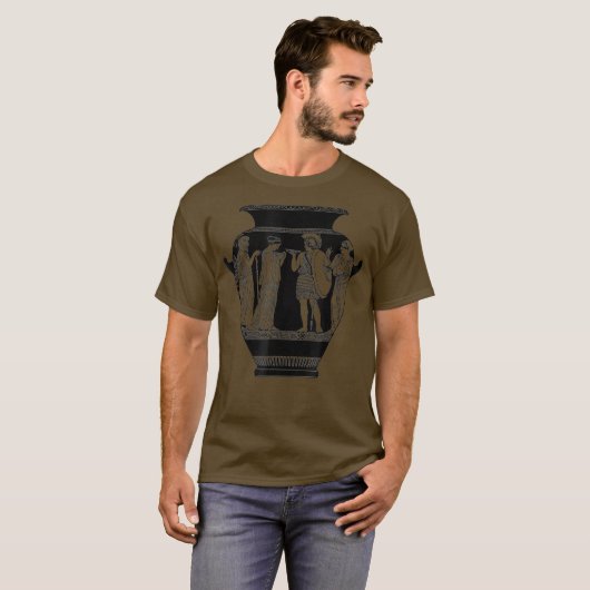 Griechisches Vase ancient Greece Pottery Graphy T- T-Shirt (Vorne ganz)