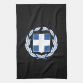 griechisches Wappen Geschirrtuch (Vertikal)