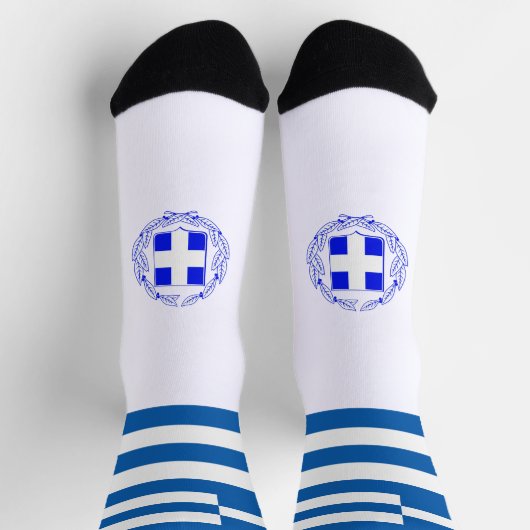 Griechisches Wappen Socken (Oben)