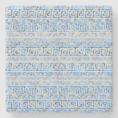 Griechisches Windungs-Muster - griechische Steinuntersetzer (Vorderseite)