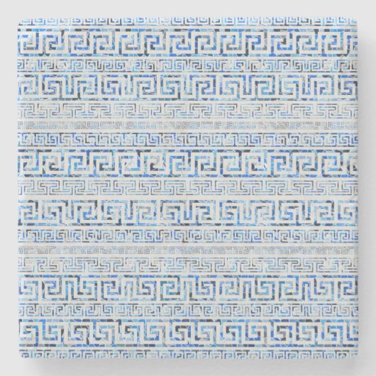 Griechisches Windungs-Muster - griechische Steinuntersetzer (Vorderseite)