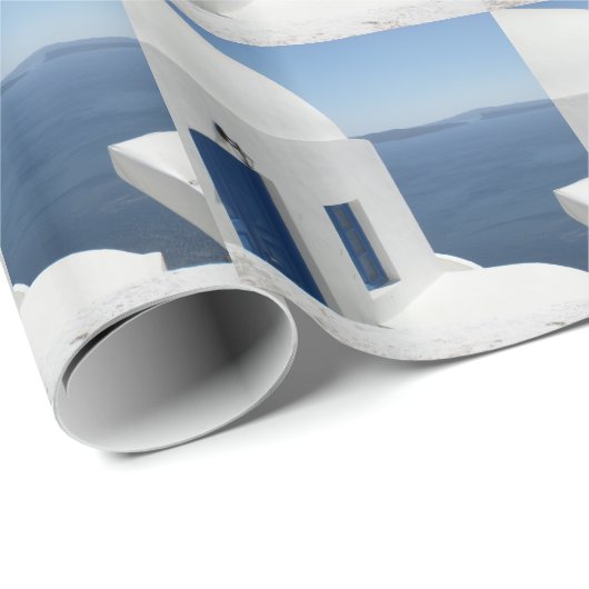 Griechisches Zuhause Geschenkpapier (Rolleneckpunkt)