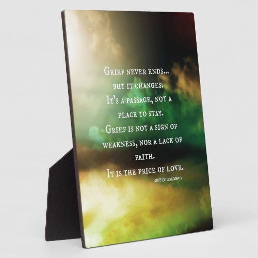 GRIEF endet nie Fotoplatte (Seite)