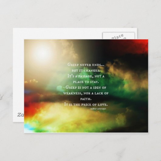 GRIEF endet nie Postkarte (Vorne/Hinten)