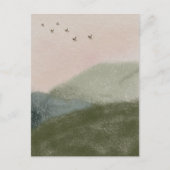 Grief Mourning Loss Flying Birds In Mountains Card Postkarte (Vorderseite)