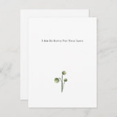 Grief Mourning Sorry For Your Loss Card Postkarte (Vorne/Hinten)