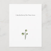 Grief Mourning Sorry For Your Loss Card Postkarte (Vorderseite)