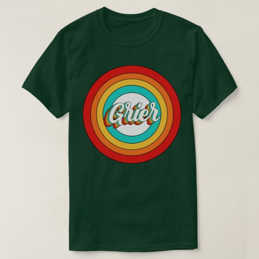 Grier Name Shirt Vintag Grier Circle (Design vorne)