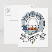 Grierson Clan Abzeichen Postkarte (Vorne/Hinten)