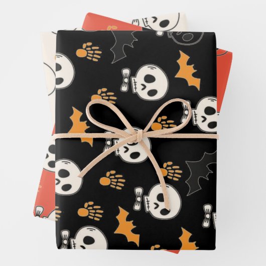 griesgrämiges Halloween Geschenkpapier Set (Beispiel)
