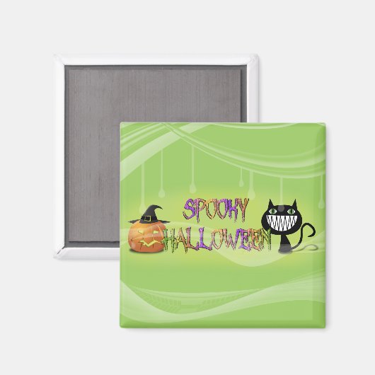 griesgrämiges Halloween Magnet (Vorderseite/Rückseite)