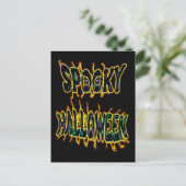 griesgrämiges Halloween Postkarte (Stehend Vorderseite)