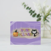 griesgrämiges Halloween Postkarte (Stehend Vorderseite)