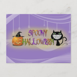 griesgrämiges Halloween Postkarte