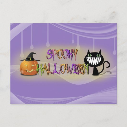 griesgrämiges Halloween Postkarte (Vorderseite)