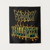 griesgrämiges Halloween Wandteppich (Vorderseite)