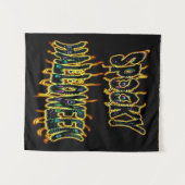 griesgrämiges Halloween Wandteppich (Vorderseite (Horizontal))