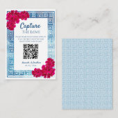 Griesische Wasserfarbe + Rosa Foto Sharing Begleitkarte (Vorne/Hinten)